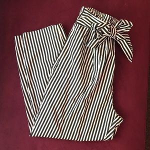 BOGO- Zara striped paper bag pants